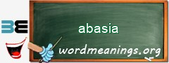 WordMeaning blackboard for abasia